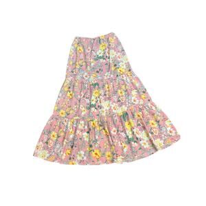 Lily Rose Floral Maxi Skirt - Pink and Yellow
